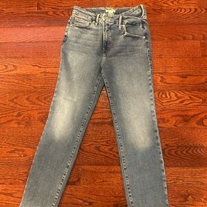 Good American Blue Straight leg Jeans with Subtle Fading